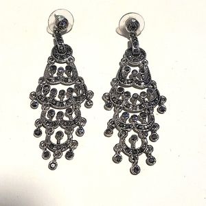 Silver long earings